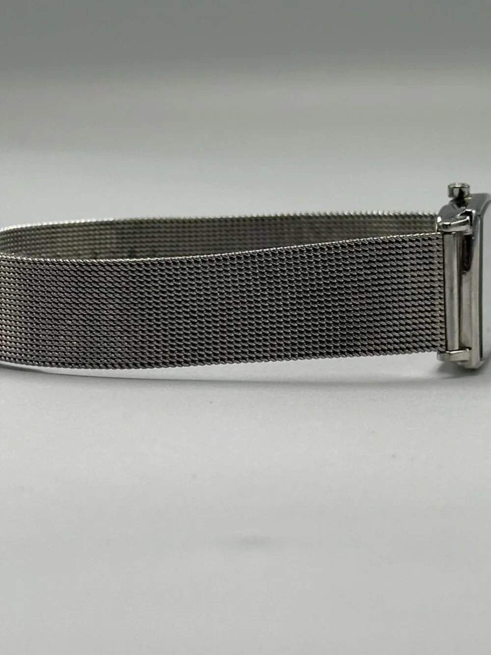 3/$30 Grenen Watch Women Silver Tone Black Dial Date Window New Battery 8.5 Inch